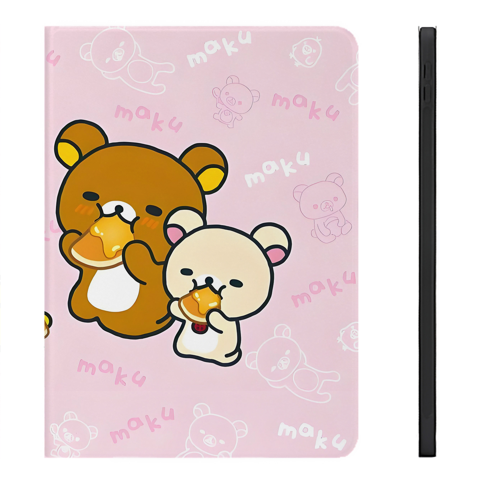 （画像用） リラックマ リラックマ キイロイトリ Rilakkuma Korilakkuma Kiiroitori IPadケース ペンホルダー付き ブックスタイルデザイン